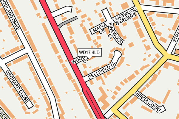 WD17 4LD map - OS OpenMap – Local (Ordnance Survey) WD17 4LD map - OS OpenMap – Local (Ordnance Survey)