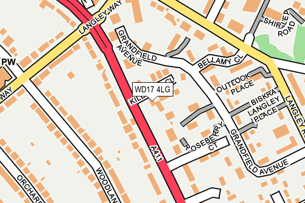 WD17 4LG map - OS OpenMap – Local (Ordnance Survey) WD17 4LG map - OS OpenMap – Local (Ordnance Survey)