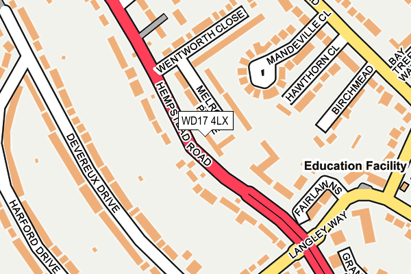 WD17 4LX map - OS OpenMap – Local (Ordnance Survey) WD17 4LX map - OS OpenMap – Local (Ordnance Survey)
