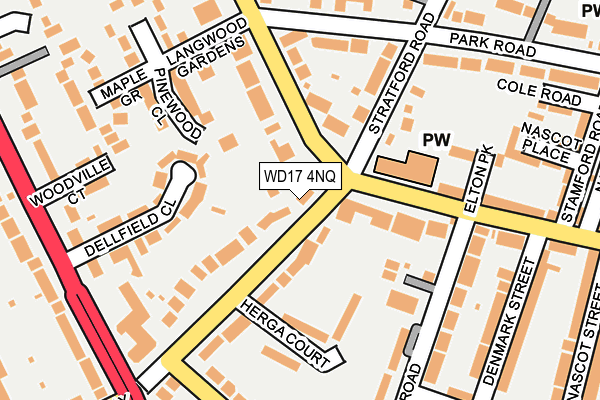 WD17 4NQ map - OS OpenMap – Local (Ordnance Survey) WD17 4NQ map - OS OpenMap – Local (Ordnance Survey)