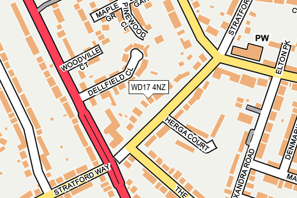 WD17 4NZ map - OS OpenMap – Local (Ordnance Survey) WD17 4NZ map - OS OpenMap – Local (Ordnance Survey)