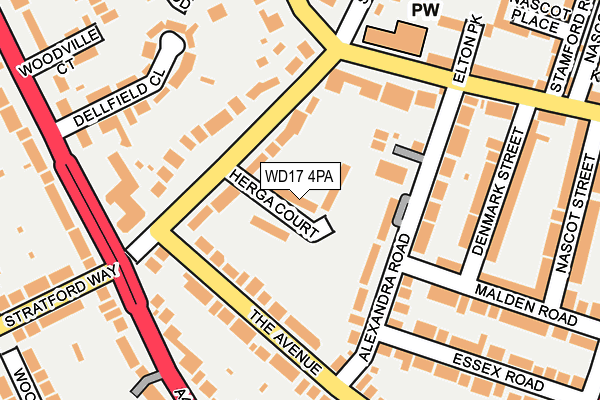 WD17 4PA map - OS OpenMap – Local (Ordnance Survey) WD17 4PA map - OS OpenMap – Local (Ordnance Survey)