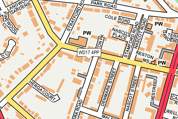 WD17 4PP map - OS OpenMap – Local (Ordnance Survey) WD17 4PP map - OS OpenMap – Local (Ordnance Survey)