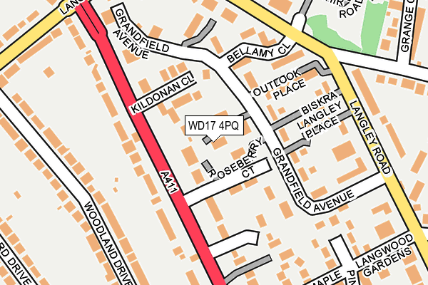 WD17 4PQ map - OS OpenMap – Local (Ordnance Survey) WD17 4PQ map - OS OpenMap – Local (Ordnance Survey)