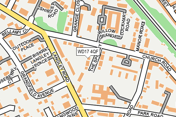 WD17 4QF map - OS OpenMap – Local (Ordnance Survey) WD17 4QF map - OS OpenMap – Local (Ordnance Survey)