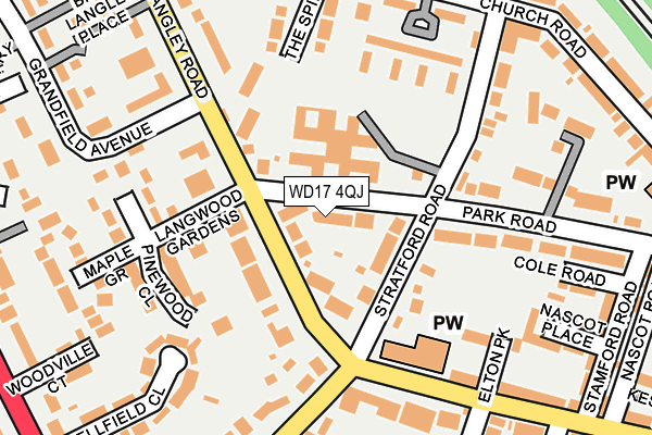 WD17 4QJ map - OS OpenMap – Local (Ordnance Survey) WD17 4QJ map - OS OpenMap – Local (Ordnance Survey)