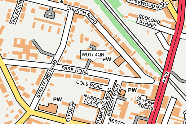 WD17 4QN map - OS OpenMap – Local (Ordnance Survey) WD17 4QN map - OS OpenMap – Local (Ordnance Survey)