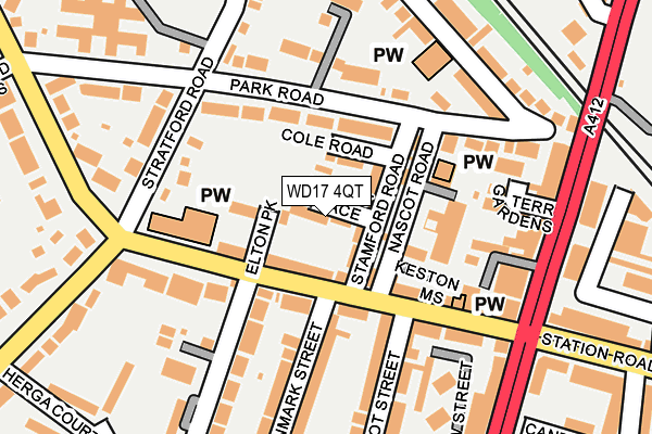 WD17 4QT map - OS OpenMap – Local (Ordnance Survey) WD17 4QT map - OS OpenMap – Local (Ordnance Survey)