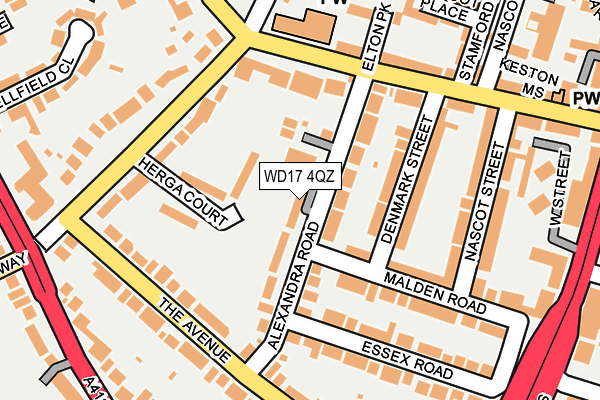WD17 4QZ map - OS OpenMap – Local (Ordnance Survey) WD17 4QZ map - OS OpenMap – Local (Ordnance Survey)