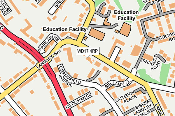 WD17 4RP map - OS OpenMap – Local (Ordnance Survey) WD17 4RP map - OS OpenMap – Local (Ordnance Survey)