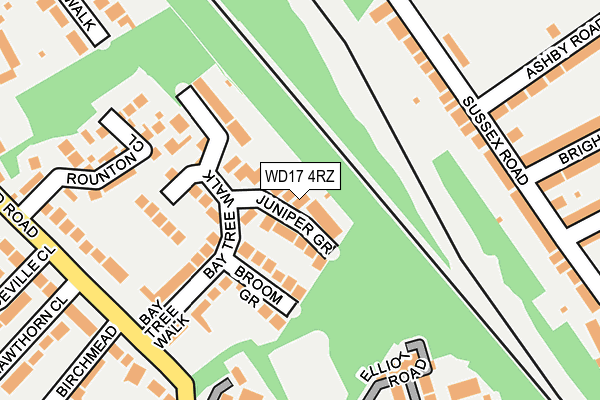 WD17 4RZ map - OS OpenMap – Local (Ordnance Survey) WD17 4RZ map - OS OpenMap – Local (Ordnance Survey)