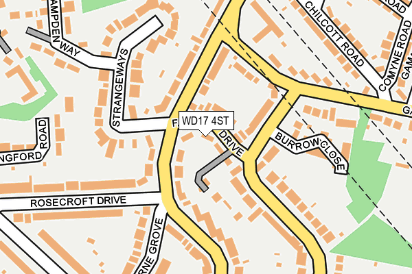 WD17 4ST map - OS OpenMap – Local (Ordnance Survey) WD17 4ST map - OS OpenMap – Local (Ordnance Survey)