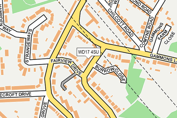 WD17 4SU map - OS OpenMap – Local (Ordnance Survey) WD17 4SU map - OS OpenMap – Local (Ordnance Survey)