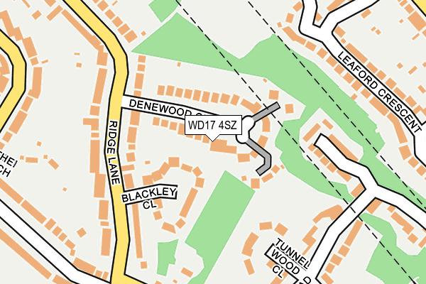 WD17 4SZ map - OS OpenMap – Local (Ordnance Survey) WD17 4SZ map - OS OpenMap – Local (Ordnance Survey)