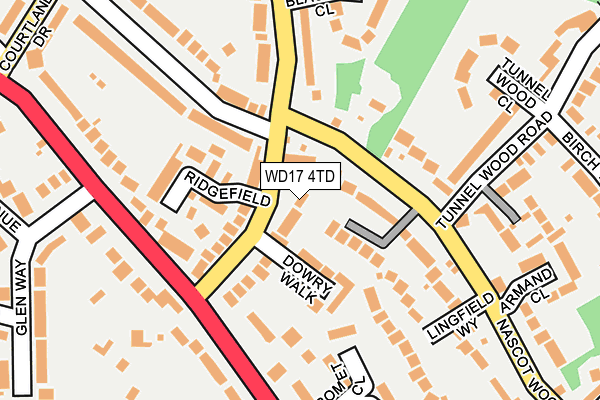 WD17 4TD map - OS OpenMap – Local (Ordnance Survey) WD17 4TD map - OS OpenMap – Local (Ordnance Survey)