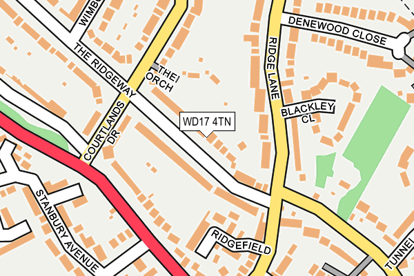 WD17 4TN map - OS OpenMap – Local (Ordnance Survey) WD17 4TN map - OS OpenMap – Local (Ordnance Survey)