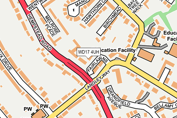 WD17 4UH map - OS OpenMap – Local (Ordnance Survey)