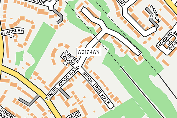 WD17 4WN map - OS OpenMap – Local (Ordnance Survey) WD17 4WN map - OS OpenMap – Local (Ordnance Survey)