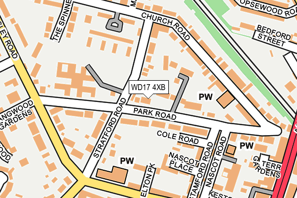 WD17 4XB map - OS OpenMap – Local (Ordnance Survey) WD17 4XB map - OS OpenMap – Local (Ordnance Survey)