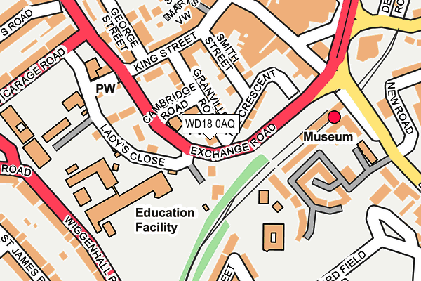 WD18 0AQ map - OS OpenMap – Local (Ordnance Survey)