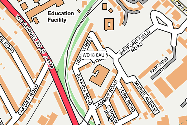 WD18 0AU map - OS OpenMap – Local (Ordnance Survey) WD18 0AU map - OS OpenMap – Local (Ordnance Survey)