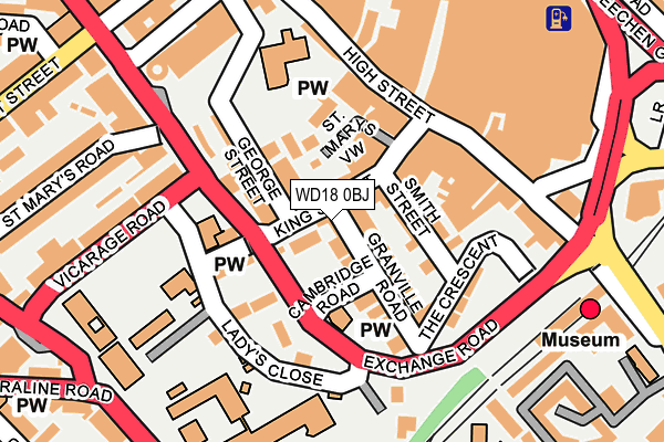 WD18 0BJ map - OS OpenMap – Local (Ordnance Survey) WD18 0BJ map - OS OpenMap – Local (Ordnance Survey)
