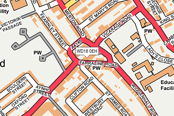 WD18 0EH map - OS OpenMap – Local (Ordnance Survey)