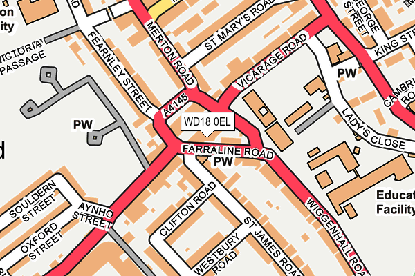 WD18 0EL map - OS OpenMap – Local (Ordnance Survey) WD18 0EL map - OS OpenMap – Local (Ordnance Survey)