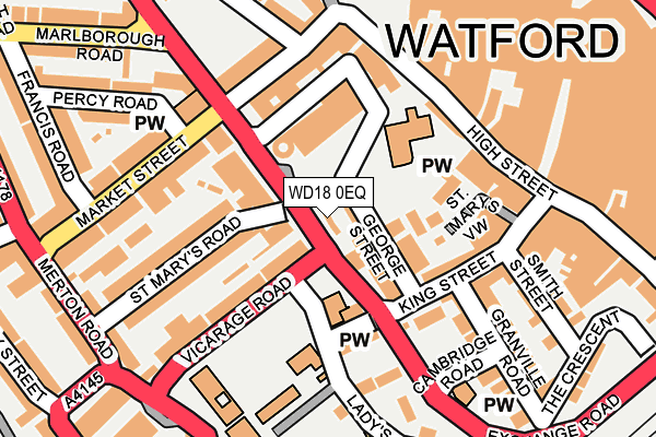 WD18 0EQ map - OS OpenMap – Local (Ordnance Survey) WD18 0EQ map - OS OpenMap – Local (Ordnance Survey)