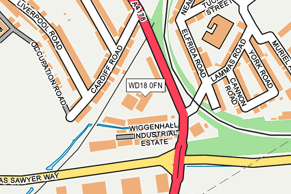 WD18 0FN map - OS OpenMap – Local (Ordnance Survey) WD18 0FN map - OS OpenMap – Local (Ordnance Survey)