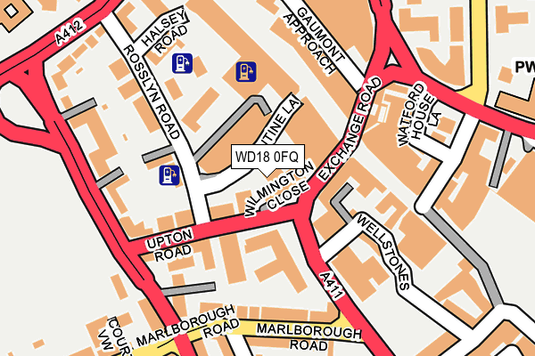 WD18 0FQ map - OS OpenMap – Local (Ordnance Survey) WD18 0FQ map - OS OpenMap – Local (Ordnance Survey)