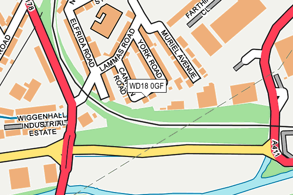 WD18 0GF map - OS OpenMap – Local (Ordnance Survey) WD18 0GF map - OS OpenMap – Local (Ordnance Survey)