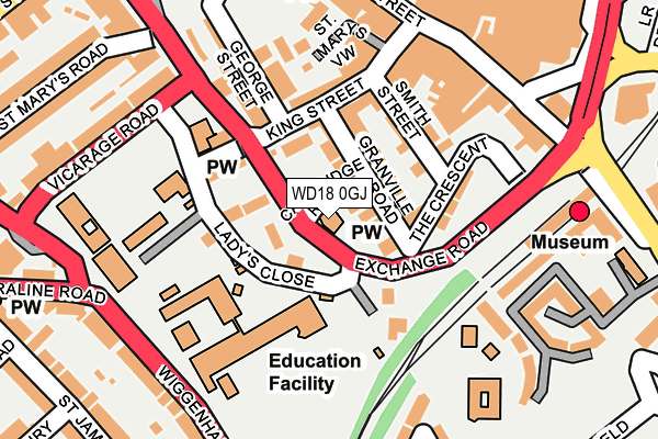 WD18 0GJ map - OS OpenMap – Local (Ordnance Survey) WD18 0GJ map - OS OpenMap – Local (Ordnance Survey)