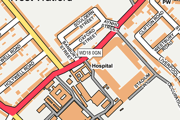 WD18 0GN map - OS OpenMap – Local (Ordnance Survey) WD18 0GN map - OS OpenMap – Local (Ordnance Survey)