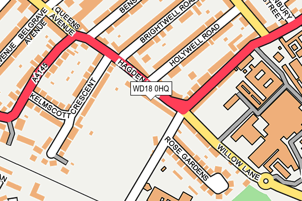 WD18 0HQ map - OS OpenMap – Local (Ordnance Survey) WD18 0HQ map - OS OpenMap – Local (Ordnance Survey)