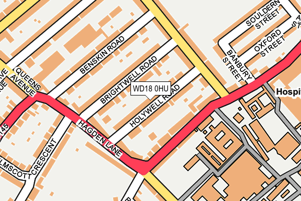 WD18 0HU map - OS OpenMap – Local (Ordnance Survey) WD18 0HU map - OS OpenMap – Local (Ordnance Survey)