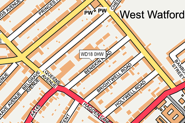 WD18 0HW map - OS OpenMap – Local (Ordnance Survey) WD18 0HW map - OS OpenMap – Local (Ordnance Survey)