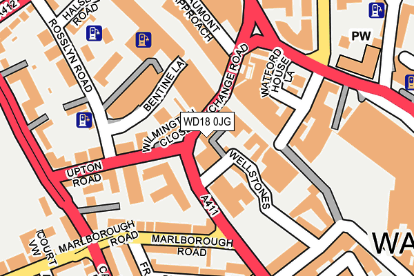 WD18 0JG map - OS OpenMap – Local (Ordnance Survey) WD18 0JG map - OS OpenMap – Local (Ordnance Survey)