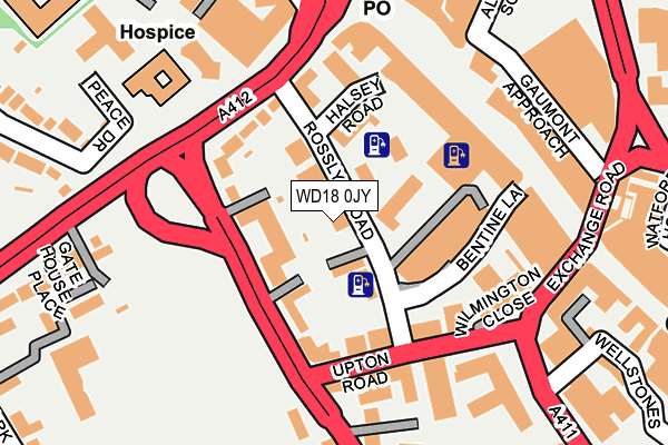 WD18 0JY map - OS OpenMap – Local (Ordnance Survey) WD18 0JY map - OS OpenMap – Local (Ordnance Survey)