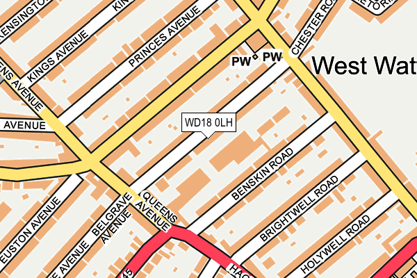 WD18 0LH map - OS OpenMap – Local (Ordnance Survey) WD18 0LH map - OS OpenMap – Local (Ordnance Survey)