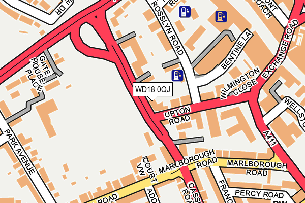WD18 0QJ map - OS OpenMap – Local (Ordnance Survey) WD18 0QJ map - OS OpenMap – Local (Ordnance Survey)