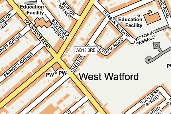 WD18 0RE map - OS OpenMap – Local (Ordnance Survey) WD18 0RE map - OS OpenMap – Local (Ordnance Survey)