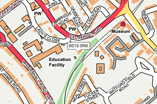 WD18 0RW map - OS OpenMap – Local (Ordnance Survey) WD18 0RW map - OS OpenMap – Local (Ordnance Survey)