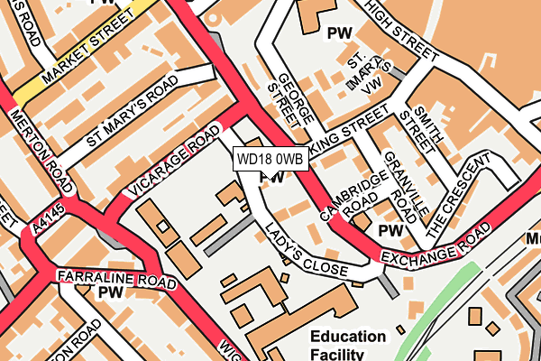 WD18 0WB map - OS OpenMap – Local (Ordnance Survey) WD18 0WB map - OS OpenMap – Local (Ordnance Survey)