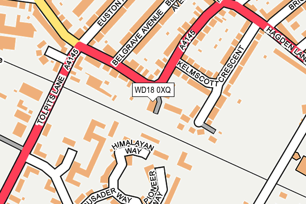WD18 0XQ map - OS OpenMap – Local (Ordnance Survey) WD18 0XQ map - OS OpenMap – Local (Ordnance Survey)