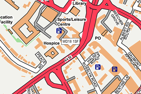 WD18 1SF map - OS OpenMap – Local (Ordnance Survey) WD18 1SF map - OS OpenMap – Local (Ordnance Survey)