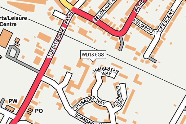 WD18 6GS map - OS OpenMap – Local (Ordnance Survey) WD18 6GS map - OS OpenMap – Local (Ordnance Survey)