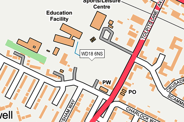WD18 6NS map - OS OpenMap – Local (Ordnance Survey) WD18 6NS map - OS OpenMap – Local (Ordnance Survey)