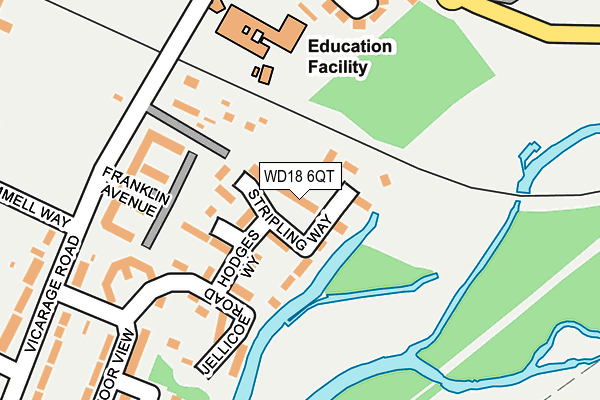 WD18 6QT map - OS OpenMap – Local (Ordnance Survey) WD18 6QT map - OS OpenMap – Local (Ordnance Survey)