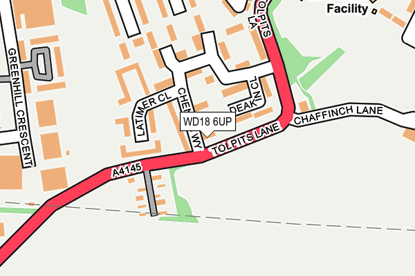 WD18 6UP map - OS OpenMap – Local (Ordnance Survey) WD18 6UP map - OS OpenMap – Local (Ordnance Survey)